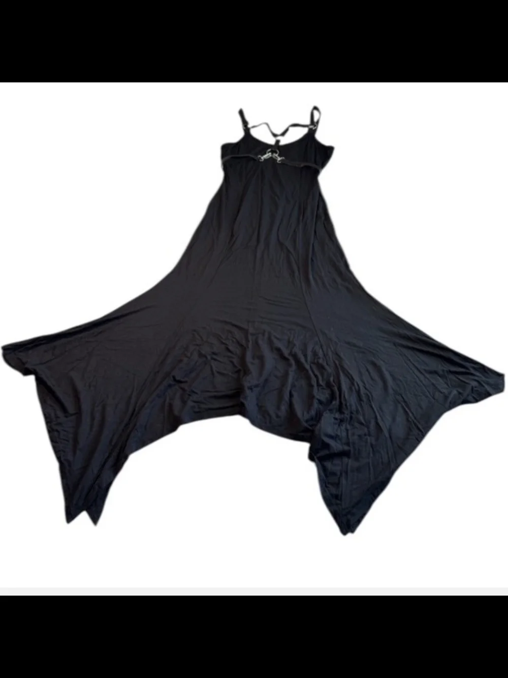 Killstar Black Maxi Dress with O-Ring Harness Detail - Picture 7 of 16